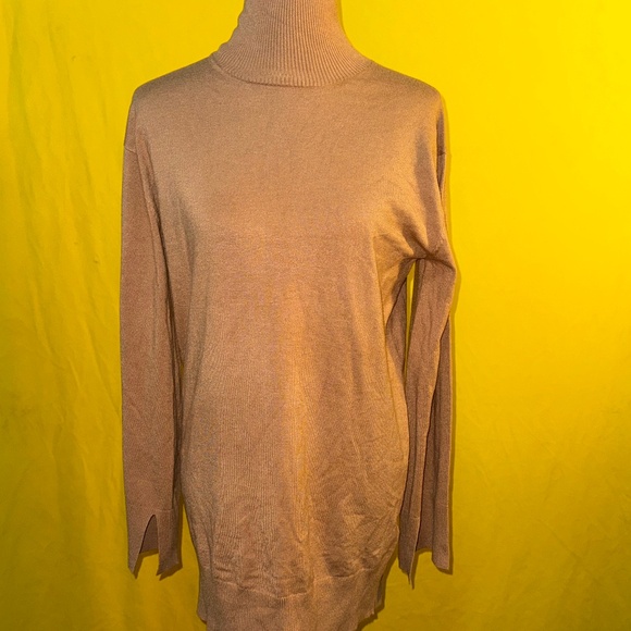 Steve Madden New with tag Greta Turtleneck Camel sweater minidress size small - Picture 2 of 7